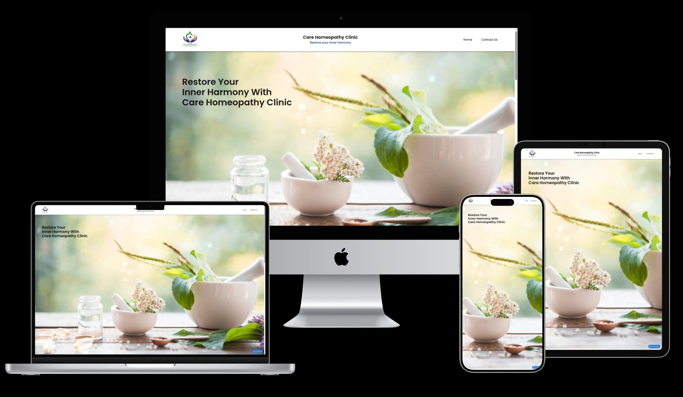 The Care Homeopathy Clinic website