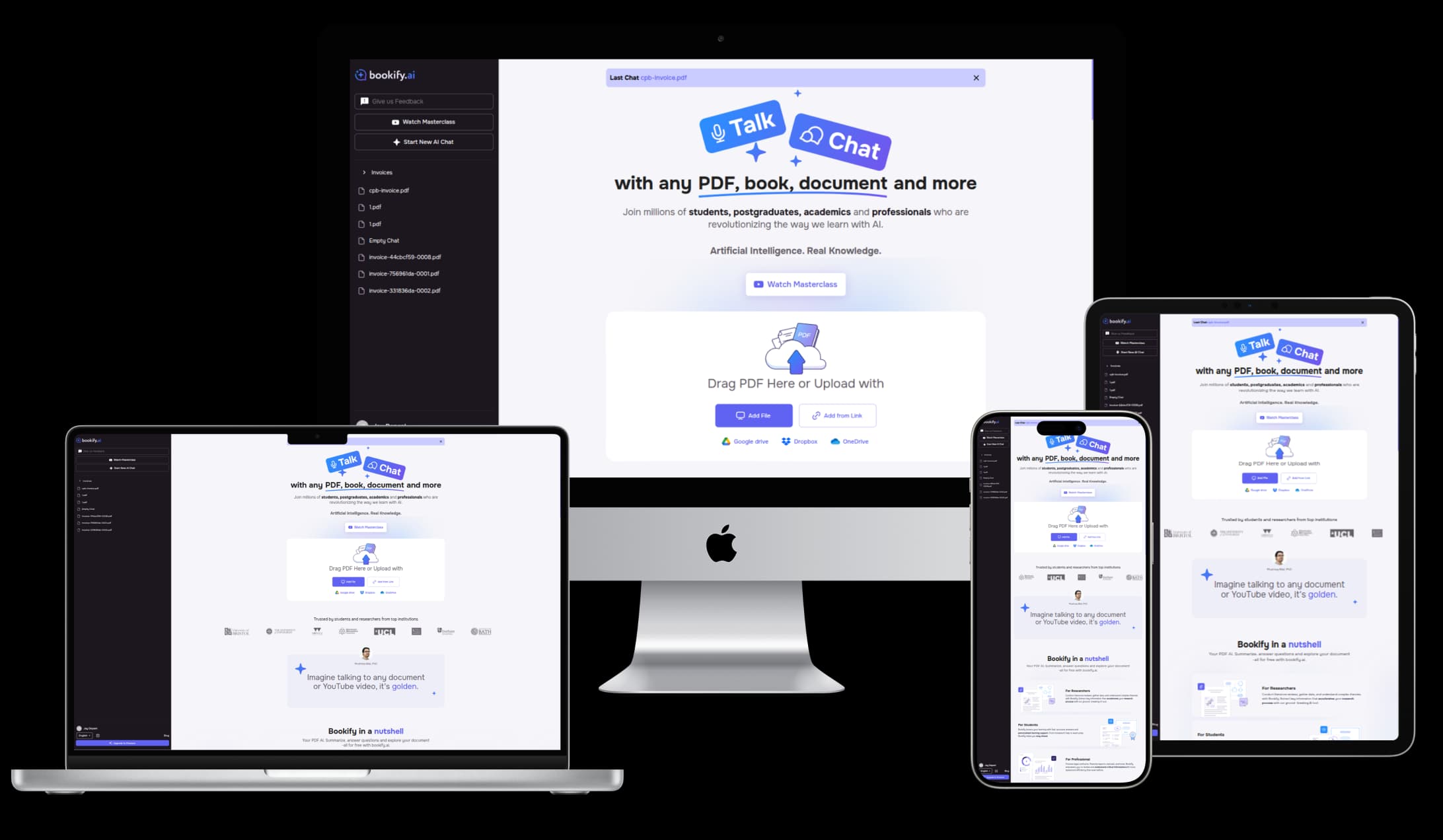 The Bookify document chat interface